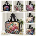 Kosmetiktasche Blumenmuster Diamantmalerei PVC transparent für Damen – 1