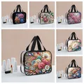 Kosmetiktasche Blumenmuster Diamantmalerei PVC transparent für Damen – 4