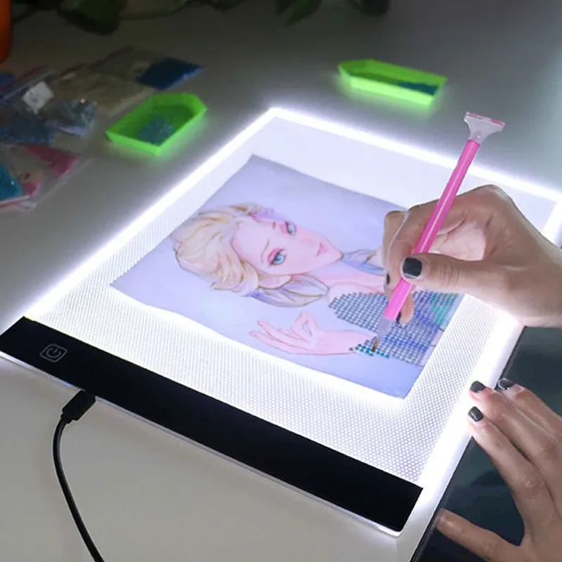 LED Lichtpad A3 A4 A5 dimmbar Augenschutz für Diamantmalerei