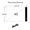 LED Lichtpad A3 A4 A5 dimmbar Augenschutz für Diamantmalerei – Farbe A3 (400mmx330mm)