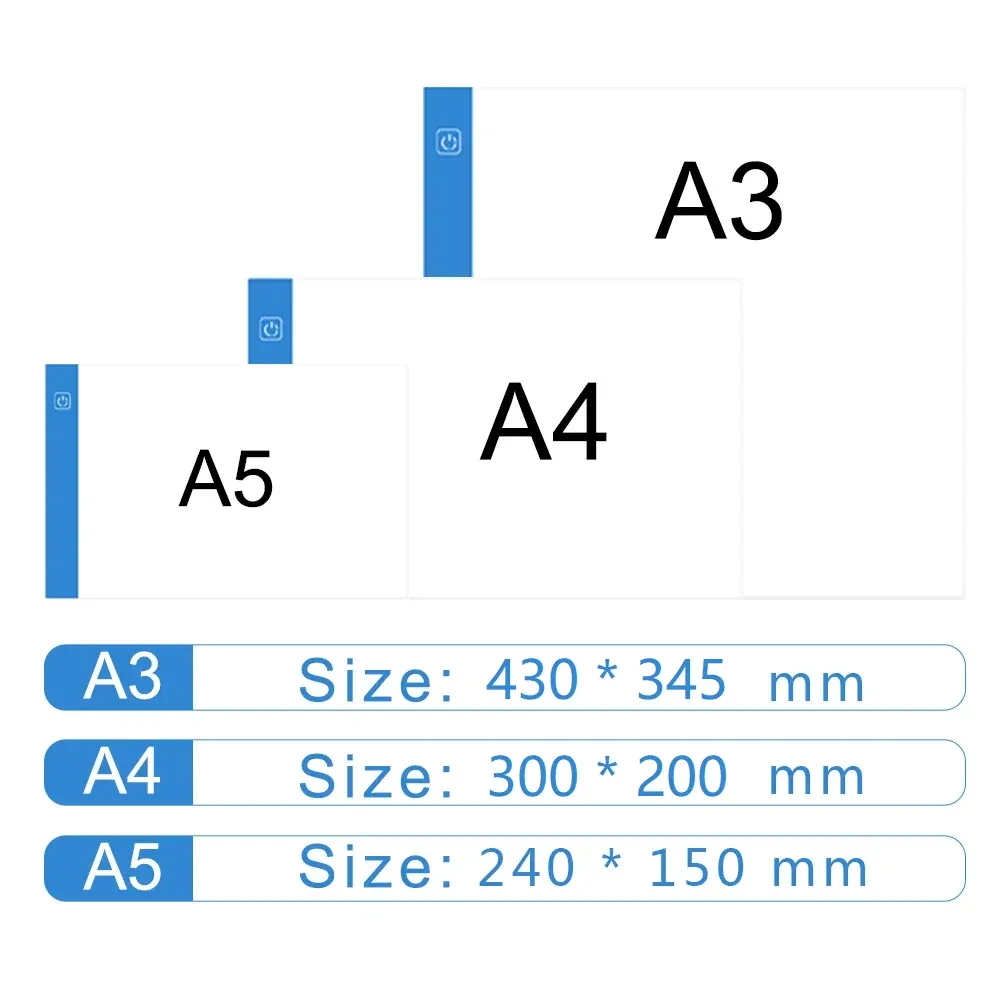 LED Lichtpad A3 A4 A5 dimmbar Augenschutz für Diamantmalerei