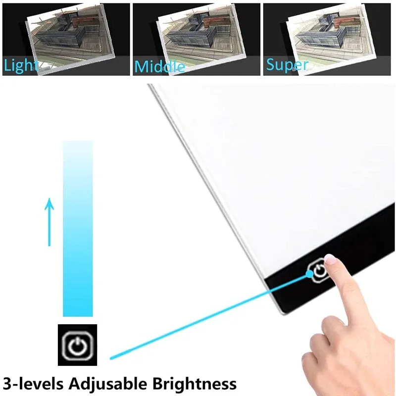 LED Lichtpad A3 A4 dimmbar Augenschutz für Diamantmalerei
