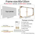 Leinwandrahmen Diamantmalerei Holz 24 Größen für Wandkunst – Farbe 80x120cm