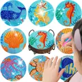 Mandala Diamantmalerei Untersetzer Set 10 x 10 cm Acryl – Farbe BD020