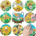 Mandala Diamantmalerei Untersetzer Set 10 x 10 cm Acryl – Farbe BD022