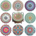 Mandala Diamantmalerei Untersetzer Set 10 x 10 cm Acryl – Farbe BD023