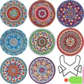 Mandala Diamantmalerei Untersetzer Set 10 x 10 cm Acryl – Farbe BD098