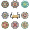 Mandala Diamantmalerei Untersetzer Set 10 x 10 cm Acryl – Farbe BD106