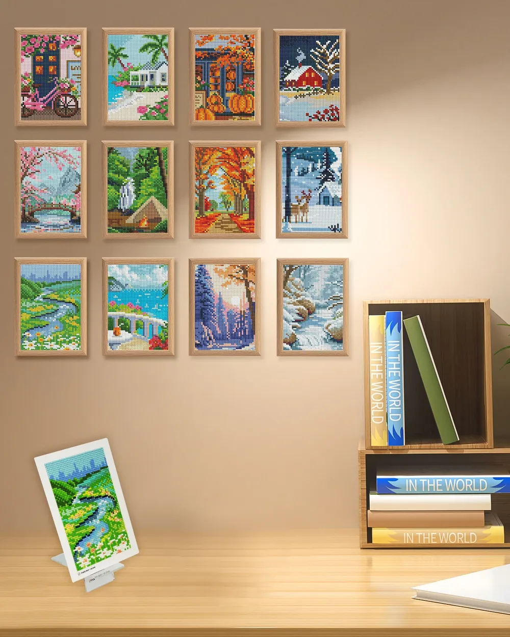 Mini Diamant Kunst Sets für Anfänger 12-teiliges Karton Stil Set