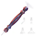 Multifunktionaler Diamond Painting Stift mit Metallspitze – Farbe G-RedBlue
