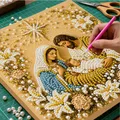 Perlenmalerei Jesus Maria 20 cm – 6