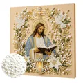 Perlenmalerei Jesus Maria 20 cm – Farbe style B