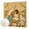 Perlenmalerei Jesus Maria 20 cm – Farbe style D