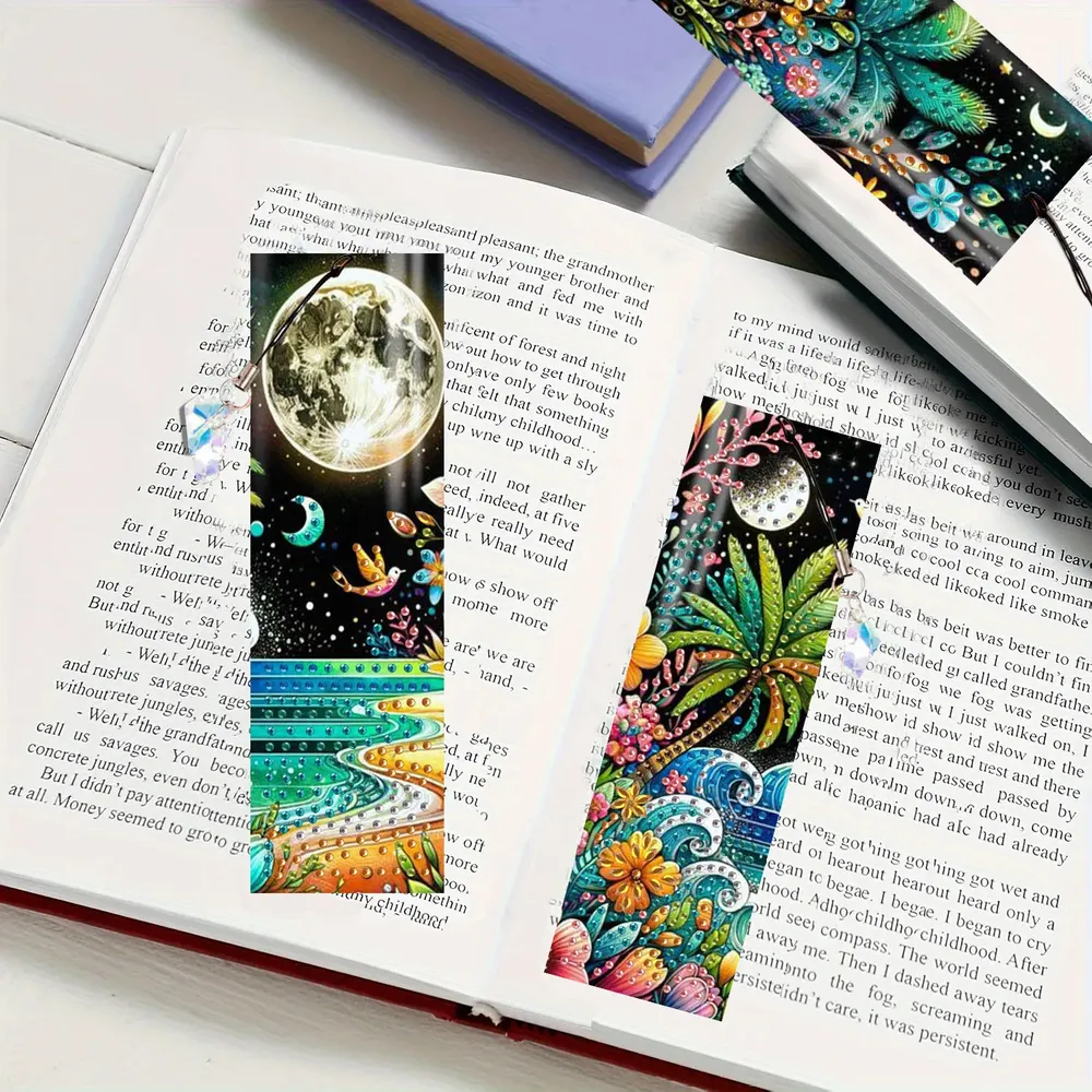 PET Material Marine Landschaft Tier Muster Diamantmalerei Lesezeichen