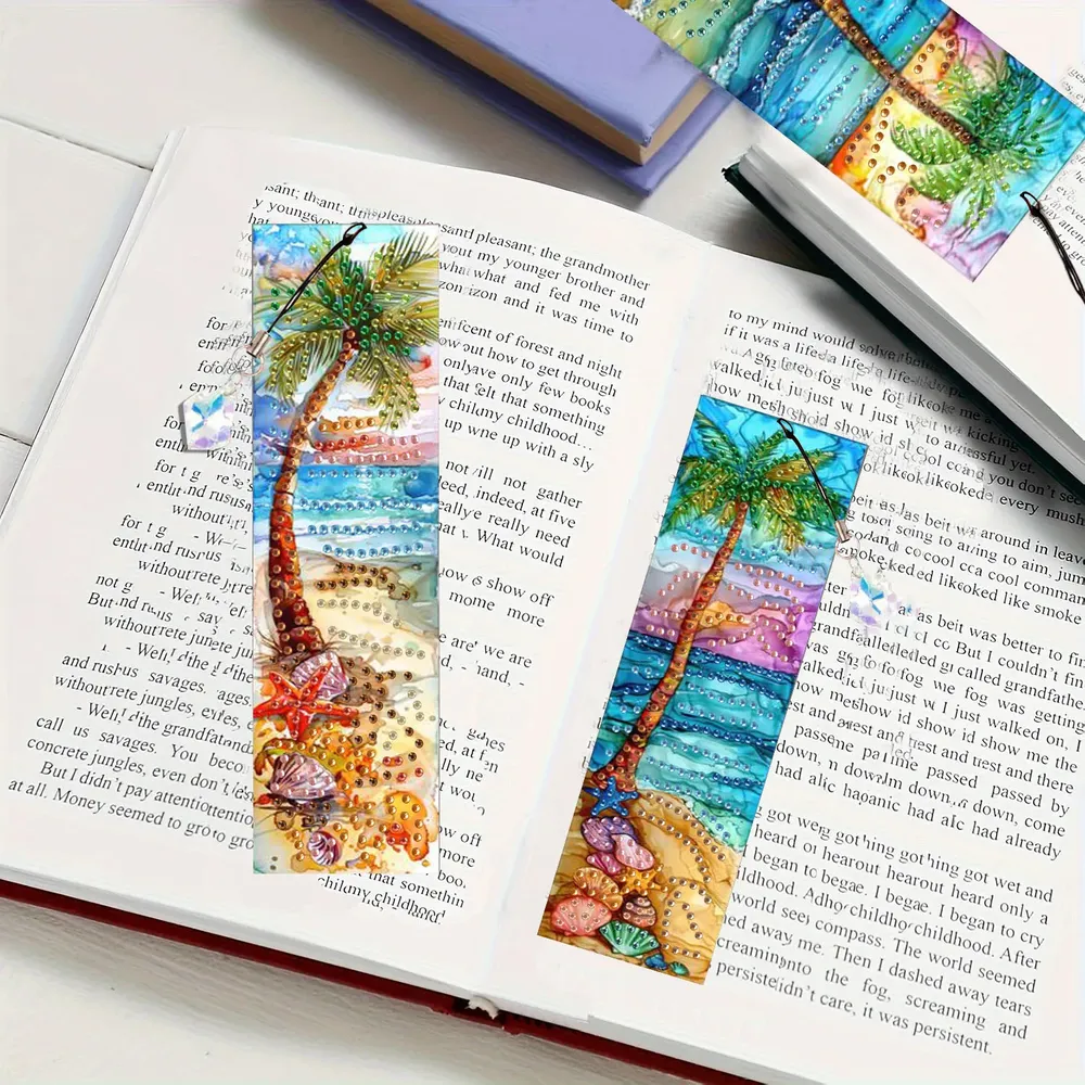 PET Material Marine Landschaft Tier Muster Diamantmalerei Lesezeichen