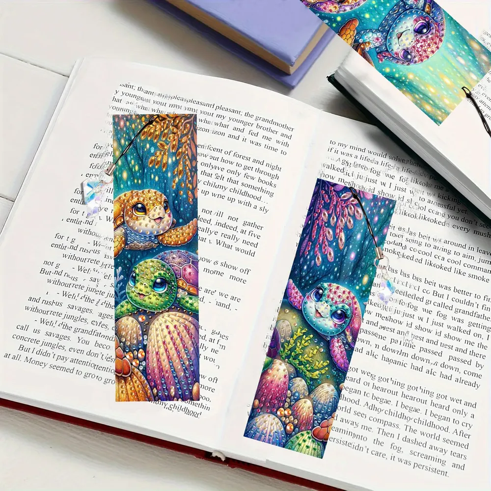 PET Material Marine Landschaft Tier Muster Diamantmalerei Lesezeichen