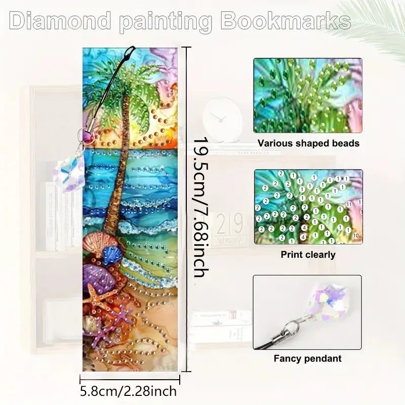 PET Material Marine Landschaft Tier Muster Diamantmalerei Lesezeichen