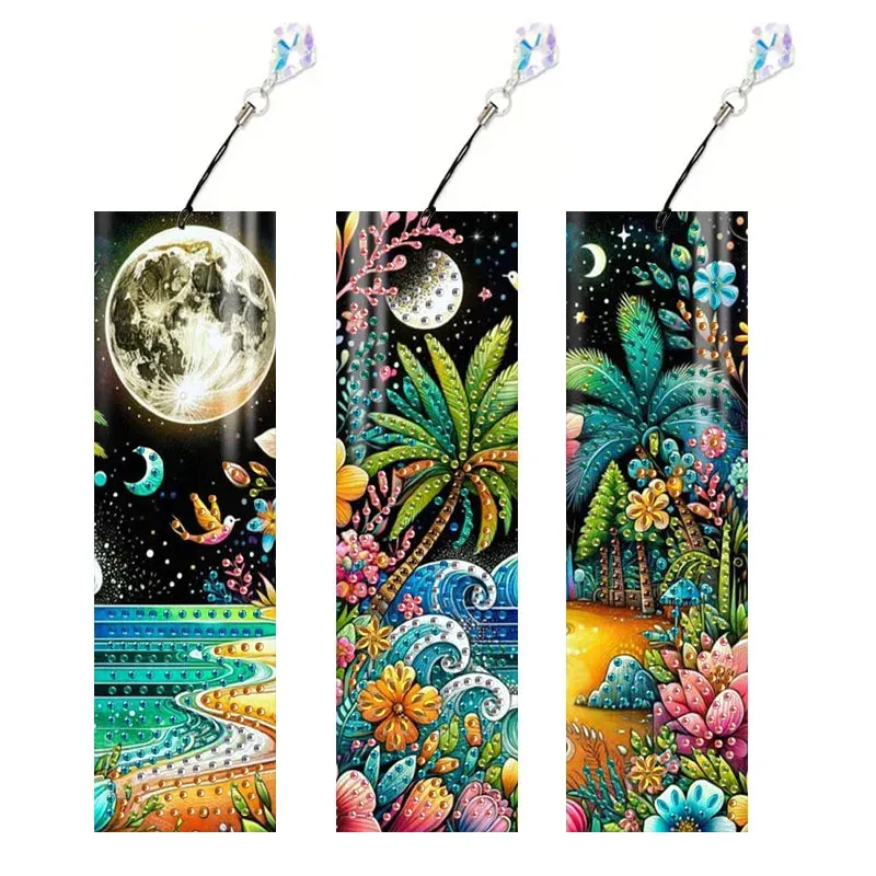 PET Material Marine Landschaft Tier Muster Diamantmalerei Lesezeichen