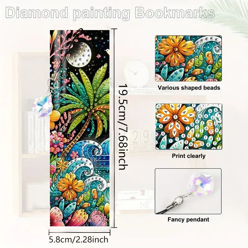 PET Material Marine Landschaft Tier Muster Diamantmalerei Lesezeichen