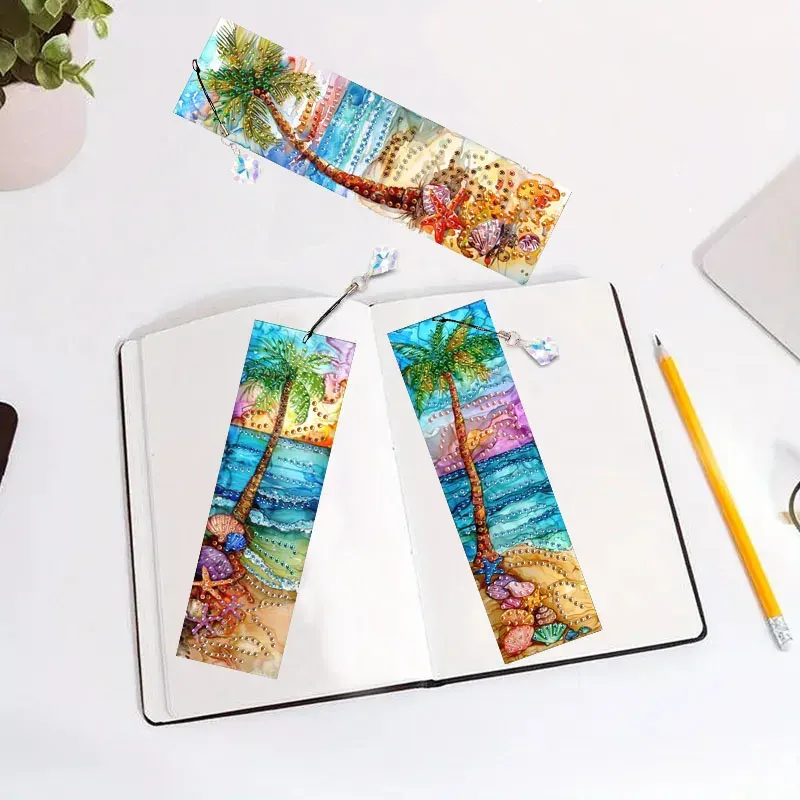 PET Material Marine Landschaft Tier Muster Diamantmalerei Lesezeichen