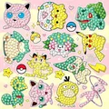 Pokemon Diamantmalerei Aufkleber Set für Kinder und Rucksäcke – 6