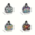 Reisetasche Diamantmalerei mit Kristallen und Blumenmuster – 4