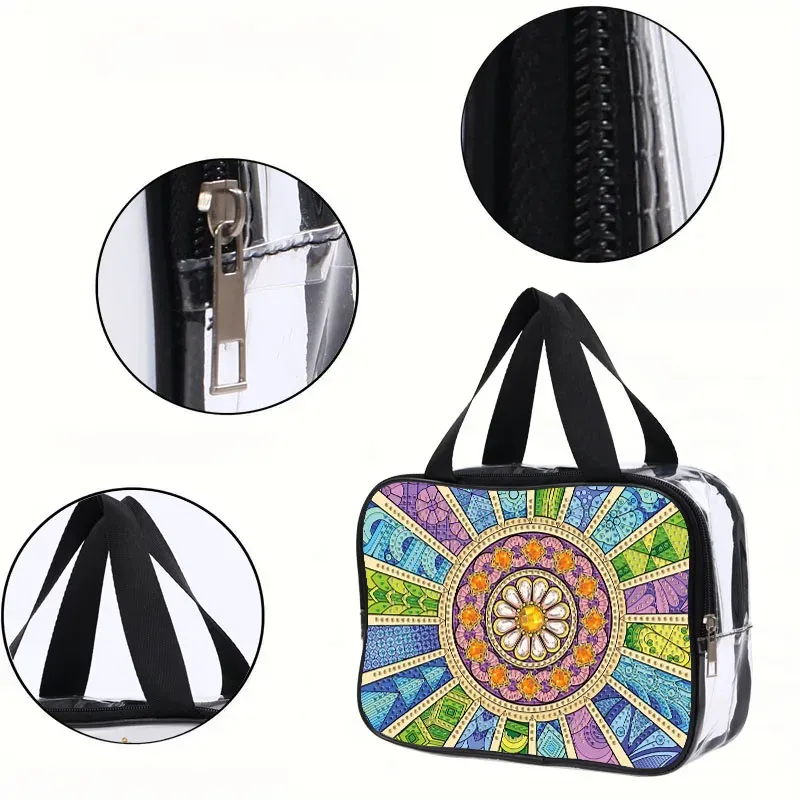 Reisetasche Diamantmalerei mit Kristallen und Blumenmuster