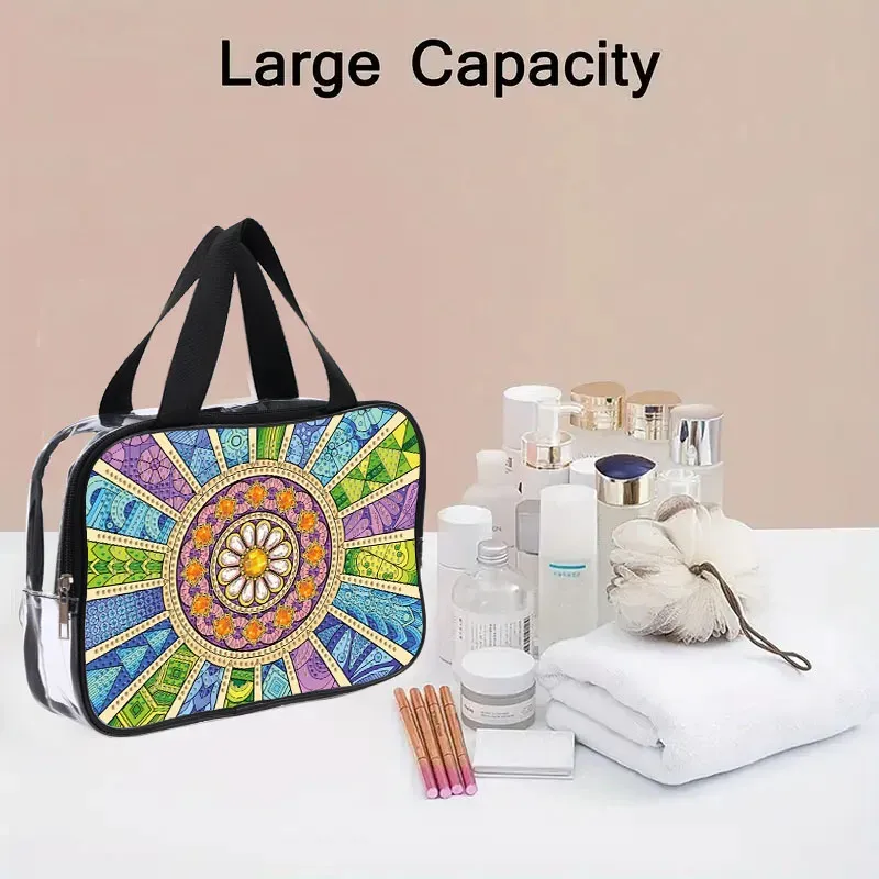 Reisetasche Diamantmalerei mit Kristallen und Blumenmuster