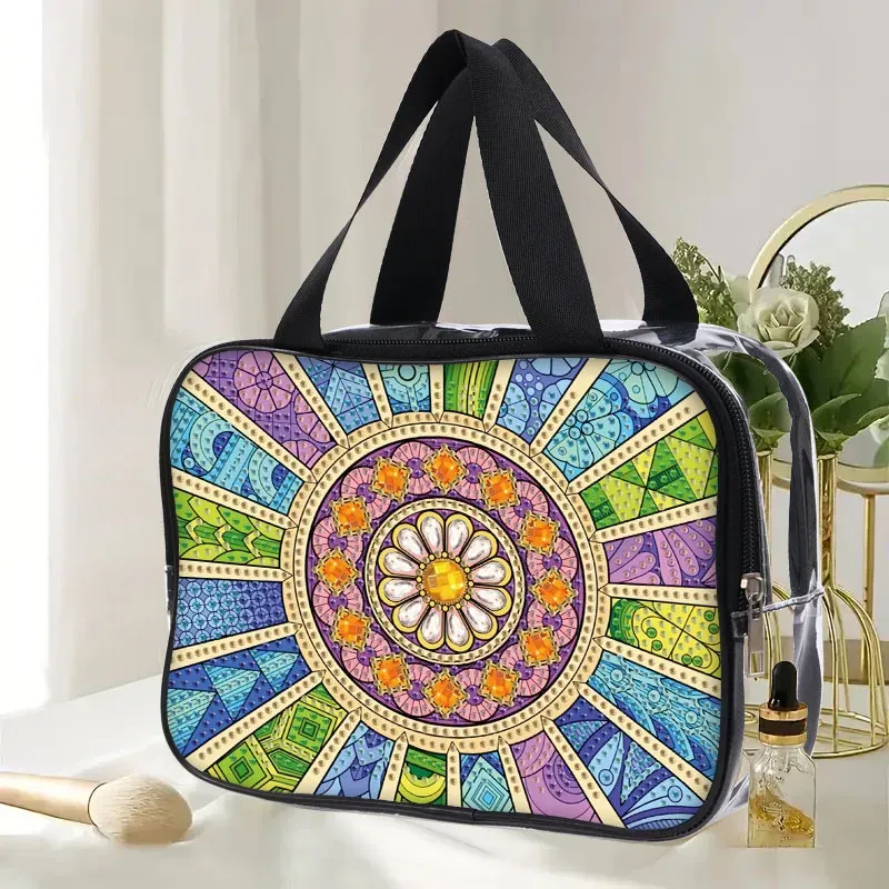 Reisetasche Diamantmalerei mit Kristallen und Blumenmuster
