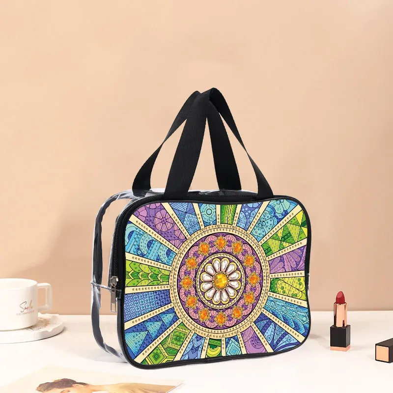 Reisetasche Diamantmalerei mit Kristallen und Blumenmuster