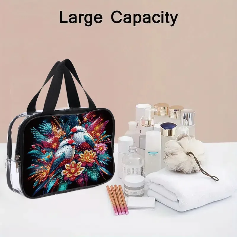 Reisetasche Diamantmalerei mit Kristallen und Tiermuster