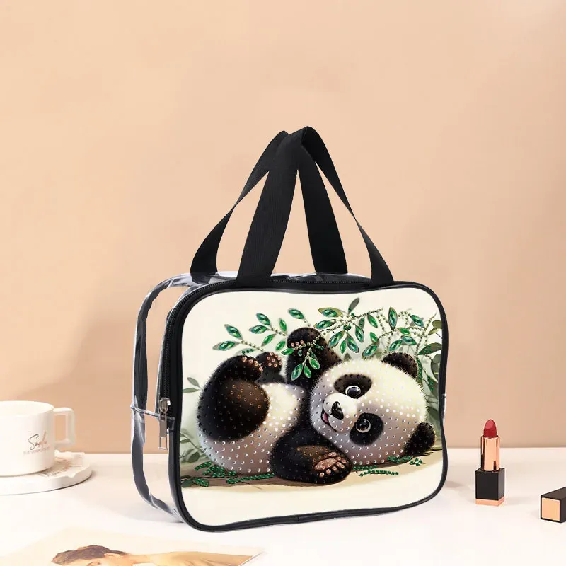 Reisetasche Diamantmalerei mit Kristallen und Tiermuster