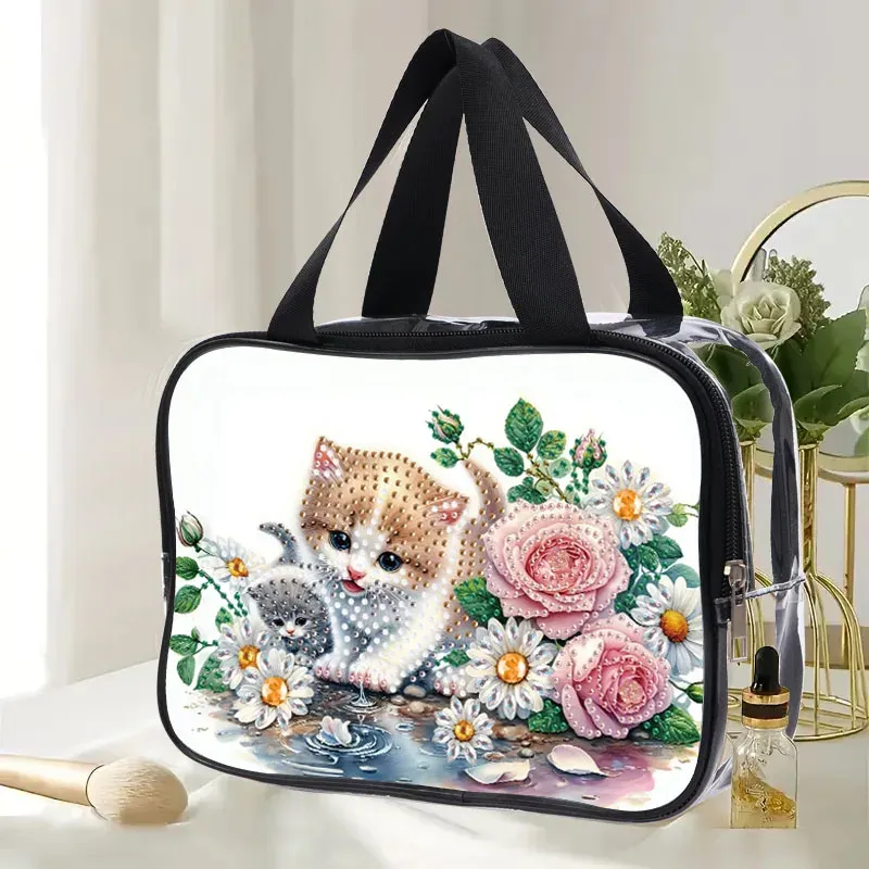 Reisetasche Diamantmalerei mit Kristallen und Tiermuster