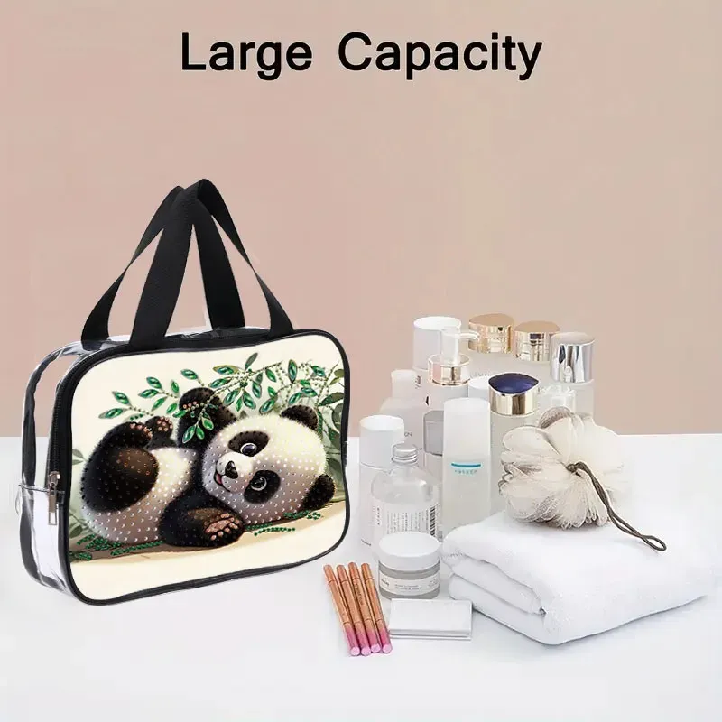 Reisetasche Diamantmalerei mit Kristallen und Tiermuster
