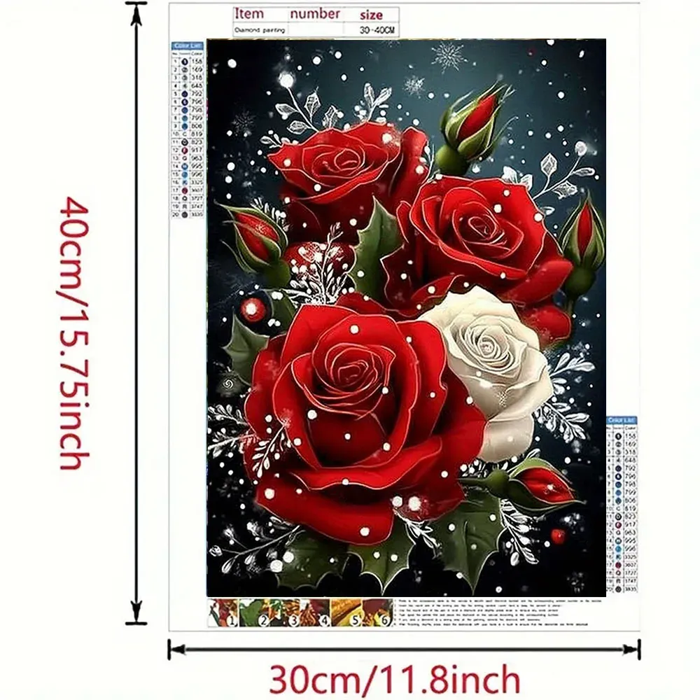 Rote Rose Diamantmalerei 20 bis 70 cm