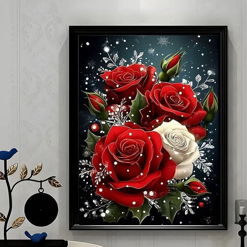 Rote Rose Diamantmalerei 20 bis 70 cm