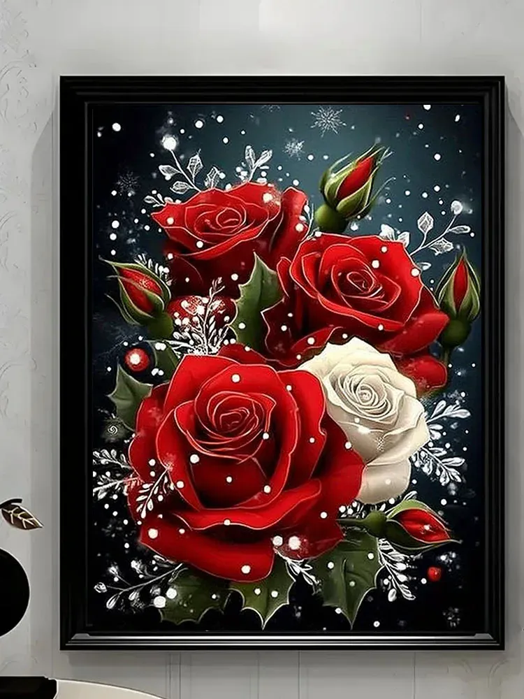 Rote Rose Diamantmalerei 20 bis 70 cm