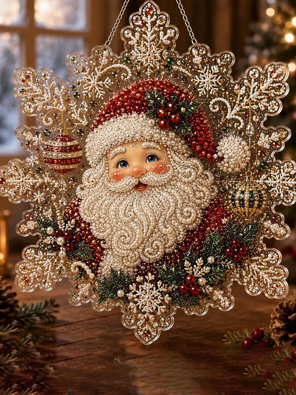 Santa Claus Diamantmalerei Anhänger 20 x 20 cm