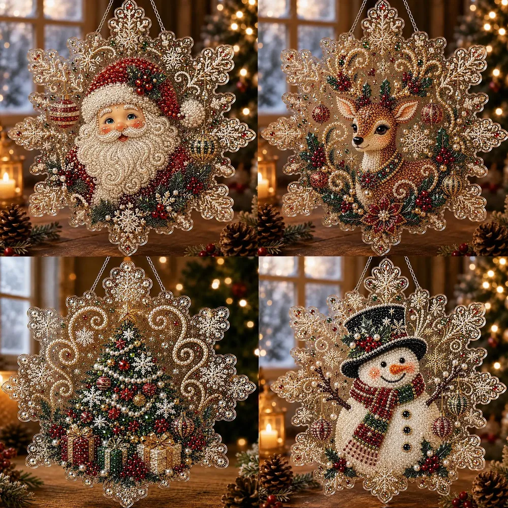Santa Claus Diamantmalerei Anhänger 20 x 20 cm
