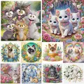 Spezialform Diamantmalerei Katze 30 x 30 cm für Erwachsene – 1