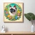 Spezialform Diamantmalerei Katze 30 x 30 cm für Erwachsene – 6