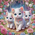 Spezialform Diamantmalerei Katze 30 x 30 cm für Erwachsene – Farbe AT175