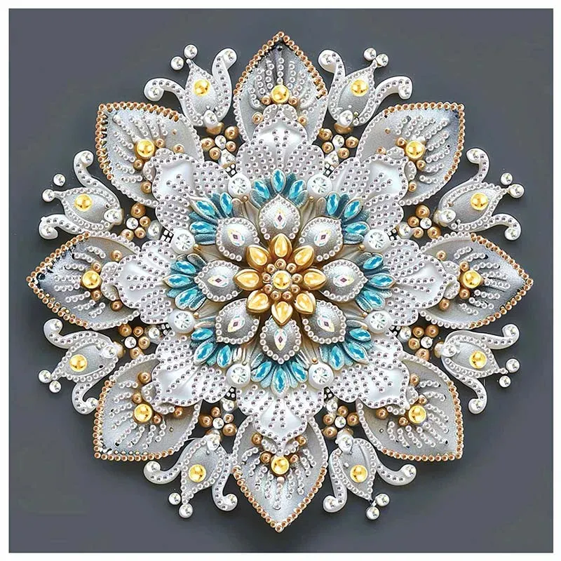 Spezialform Diamantmalerei Weiße Blume Set für Erwachsene Anfänger Deko