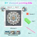 Spezialform Diamantmalerei Weiße Blume Set für Erwachsene Anfänger Deko – 3