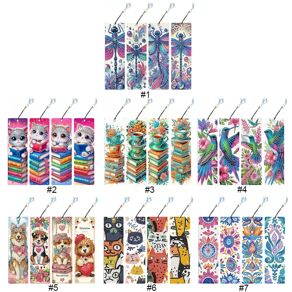 Spezielle Form Tier Diamant Malerei Lesezeichen Kits Geschenk