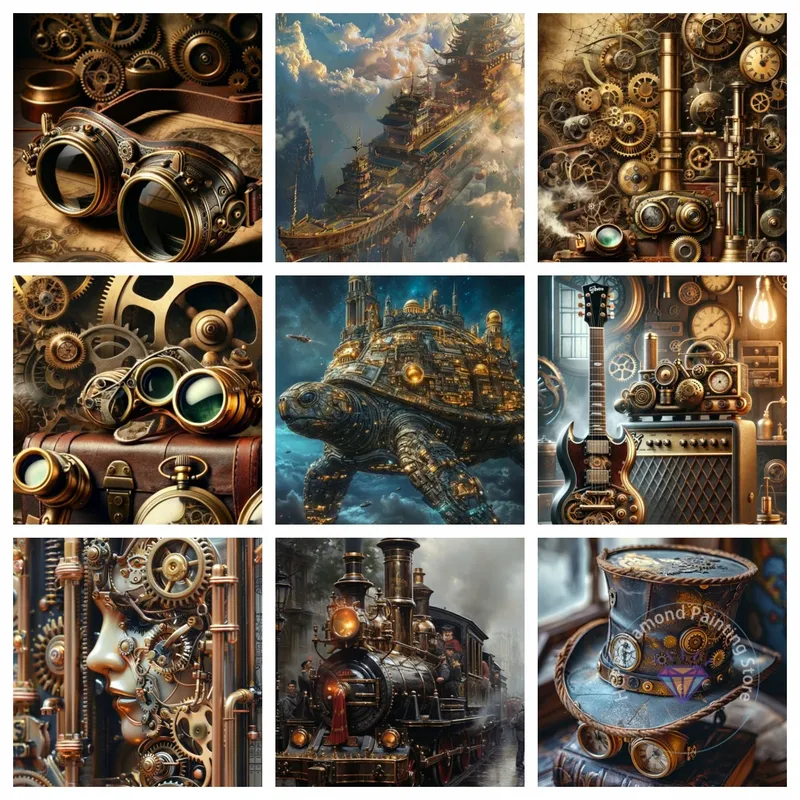 Steampunk mechanisches Diamantmalerei Set Stickerei Kunst Handwerk Deko
