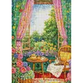 Teestunde Katze Diamantmalerei AB Steine 50 x 70 cm – 1