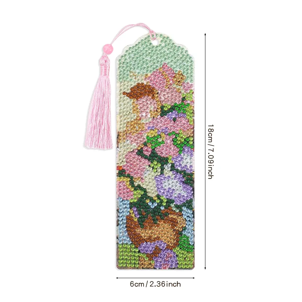 Van Gogh Diamantmalerei Lesezeichen Set mit Quasten für Buchliebhaber