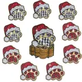 Weihnachten Diamantmalerei Untersetzer Set mit Halter Anti-Rutsch Holz – Farbe AA1552