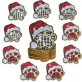 Weihnachts Diamantmalerei Untersetzer Set Holz Anti-Rutsch Party – Farbe AA1552B